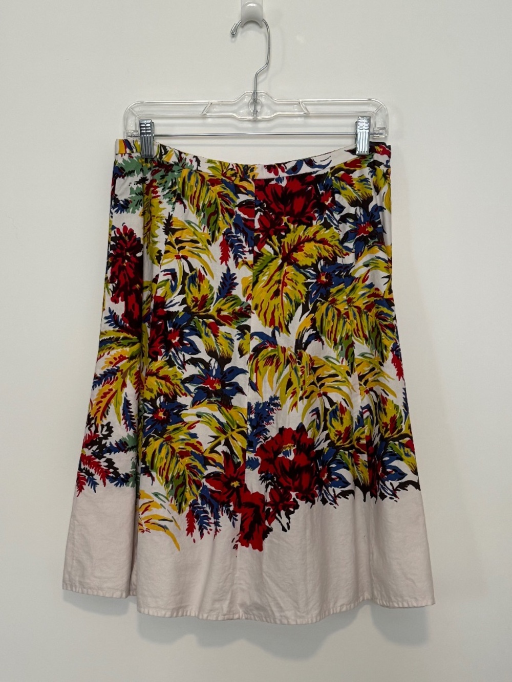 ETCETERA 100% Cotton Floral A-line Skirt, Size 8
